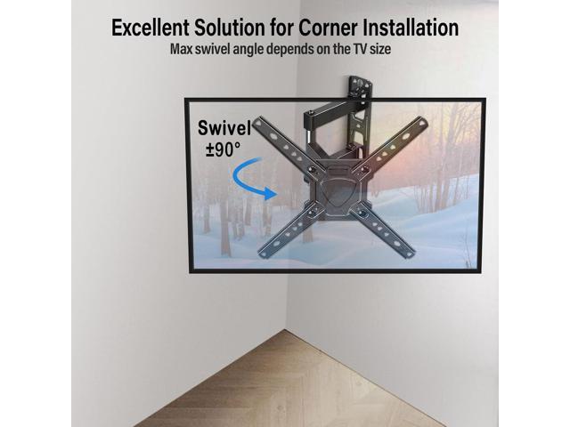 MOUNTUP Full Motion TV Wall Mount for Most 26-50 Inch TVs, Max VESA 300x300mm Wall Mount TV Bracket with Swivel Tilting Extension Level Adjustment...