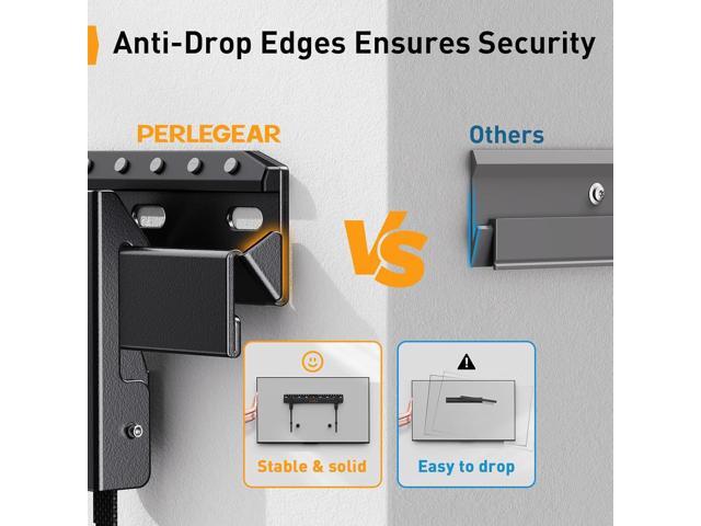 Perlegear Studless TV Wall Mount for Most 24-55 Inch TVs up to 100 lbs, No Stud TV Mount, Drywall TV Bracket with Max VESA 400x400mm, No Drill,...