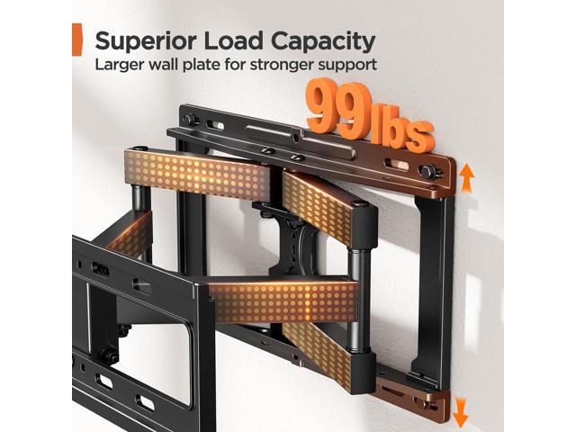 Perlegear Full Motion TV Wall Mount for 26-65 inch TVs, TV Bracket Supports Swivel Articulating Level Extension Tilt Arms, Max VESA 400x400mm up to...