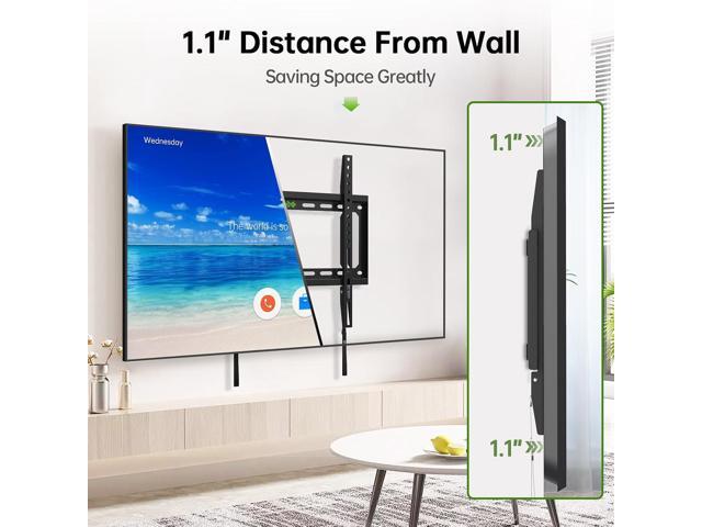 USX MOUNT Fixed TV Wall Mount with Low Profile for Most 26-60 Inch LED, LCD and Flat Screen TVs, Wall Mount Bracket with VESA Up to 400x400mm and...