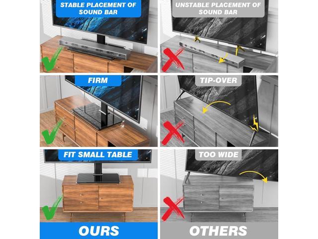 Rfiver Universal Table Top TV Stand TV Base Replacement for Most 27 30 32 39 40 42 43 49 50 55 60 Inch LCD LED Plasma Flat Screen TVs, Vesa Mount...