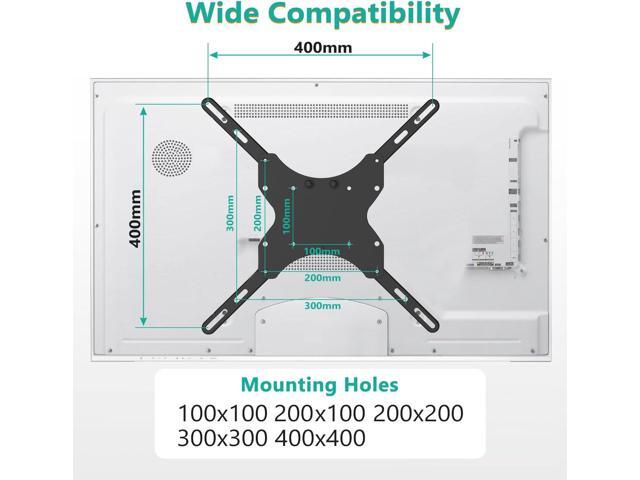 WALI TV Ceiling Mount Adjustable Bracket Fits Most LED, LCD, OLED and Plasma Flat Screen Display 26 to 65 Inch, up to 110 Lbs, Mounting Holes...