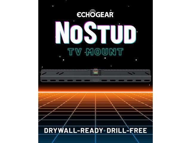 ECHOGEAR No Stud TV Mount for Drywall - Slim No Drill Design Holds TVs Up to 100lbs with Nails - Easy Studless Install with No Drill Needed