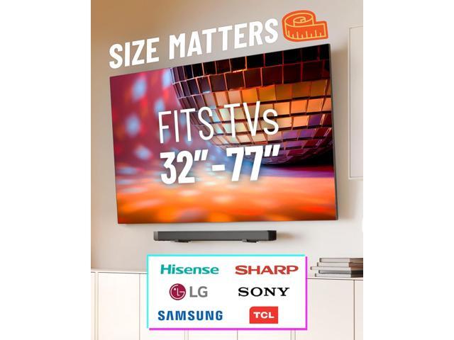 ECHOGEAR No Stud TV Mount for Drywall - Slim No Drill Design Holds TVs Up to 100lbs with Nails - Easy Studless Install with No Drill Needed