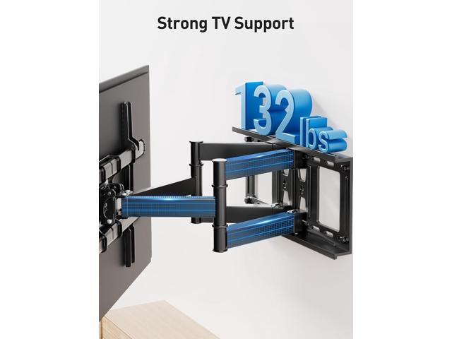 PERLESMITH Full Motion TV Wall Mount for Most 37-82 Inch LED, LCD, Flat Curved TVs up to 132lbs VESA 600×400, TV Mount with Dual Articulating Arms...