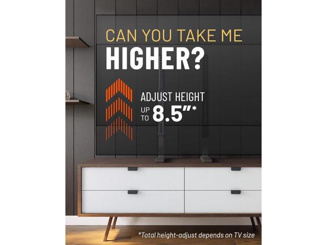 ECHOGEAR Universal Large TV Stand for 49 to 77 TVs up to 100lbs 8.5 Height Adjustment for Perfect View- Wobble-Free Replacement Stand w/Universal...