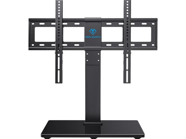 PERLESMITH Universal Swivel TV Stand Base, Table Top TV Stand for 37 to 65,70,75 inch LCD LED TVs, Height Adjustable TV Mount Stand with Tempered...