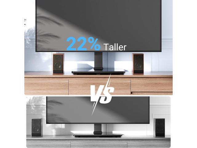 PERLESMITH Swivel Universal TV Stand for 37-80 inch LCD OLED Flat/Curved Screen TVs-Height Adjustable Table Top Center TV Stand with Wire...