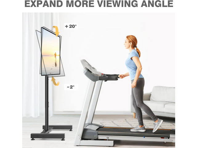 TVON TV Floor Stand for 13-50 inch LCD LED Flat/Curved Panel Screen TVs up to 44 lbs, Height Adjustable TV Stand Mount with VESA 200x200, Portable...