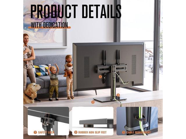 Universal TV Stand/Base Table Top TV Stand with Wall Mount for Most 27 30 32 39 40 42 43 49 50 55 60 Inch LCD LED Plasma Flat Screen TVs, Vesa...