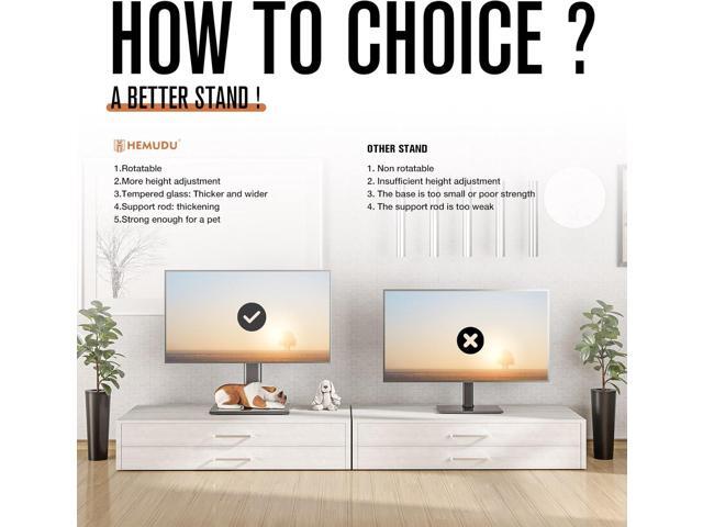 Universal TV Stand/Base Table Top TV Stand with Wall Mount for Most 27 30 32 39 40 42 43 49 50 55 60 Inch LCD LED Plasma Flat Screen TVs, Vesa...