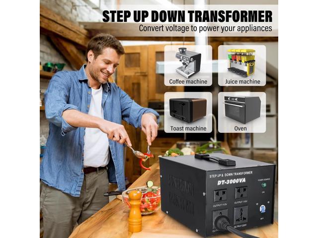 YaeCCC 3000VA Voltage Transformer Power Converter 110V/220V Converter AC-AC 3000VA