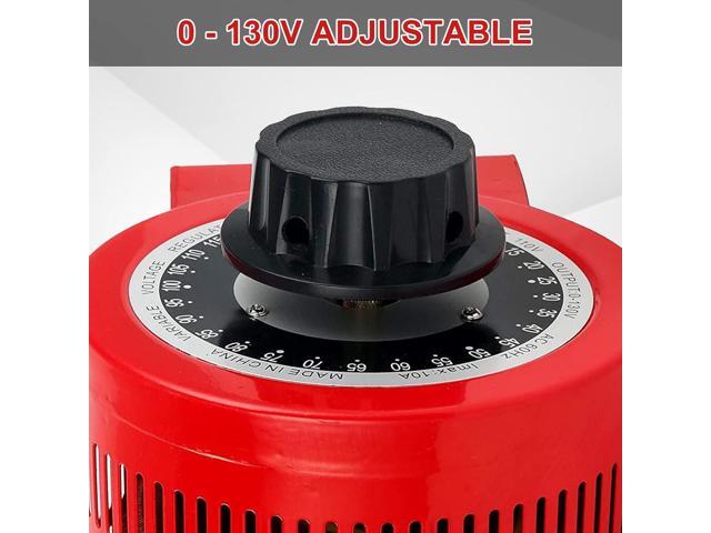 YaeCCC Voltage Transformer 10 Amp Auto AC Variable Voltage Converter,1000VA,0~130 Volt Output (1000W Max)