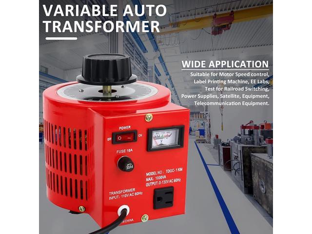 YaeCCC Voltage Transformer 10 Amp Auto AC Variable Voltage Converter,1000VA,0~130 Volt Output (1000W Max)
