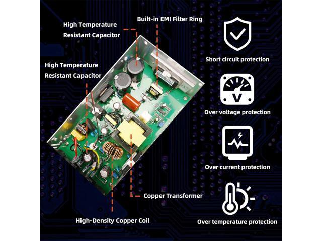 New Version Converter, 110V AC to 12V DC Converter Power Supply 12V 600W 50A DC Switch Transformer for RV,Pump,LED Strip, LCD Monitor