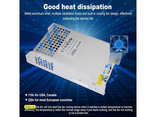 DC 12V 83.3A 1000W Switching Power Supply SMPS AC 110V / 220V-DC 12V Transformer Adapter, for Advertising Signs, CCTV Camera Security...
