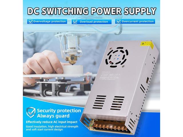 110V AC to 12V DC Transformer, 12V 500W 40A Switching Power Converter, Built-in Cooling Fan, with Various Power adapters.
