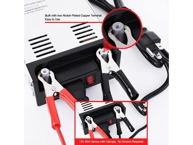 High-Power SMPS 110V/220V AC to 12V DC Converter - 50A 600W Power Supply - Adjustable Switch Transformer for LED Strip, LCD Monitor CCTV, Radio/Car...