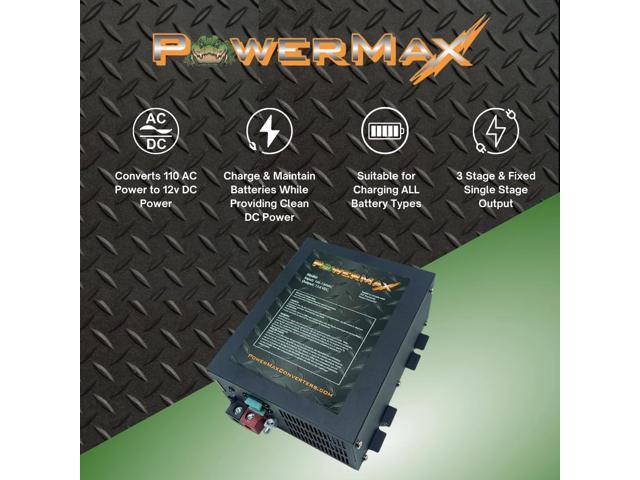 PowerMax PM3-45Power Supply, AC to DC Converter 110/120 VAC to DC 0-12 Volt 45Amp, Battery Charger with 3 Stage Smart Charging Mode, Built-in...