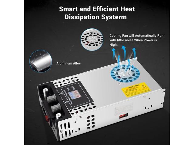 Adjustable Power Supply with LED Display - AC110V/220V to DC 0-12V Converter 600W 50A Power Supply