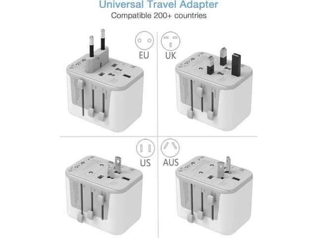 TESSAN Universal Travel Adapter, International Power Adapter 5.6A 28W 3 USB C 2 USB A Ports, Travel Worldwide Plug Adaptor, Outlet Wall Charger for...