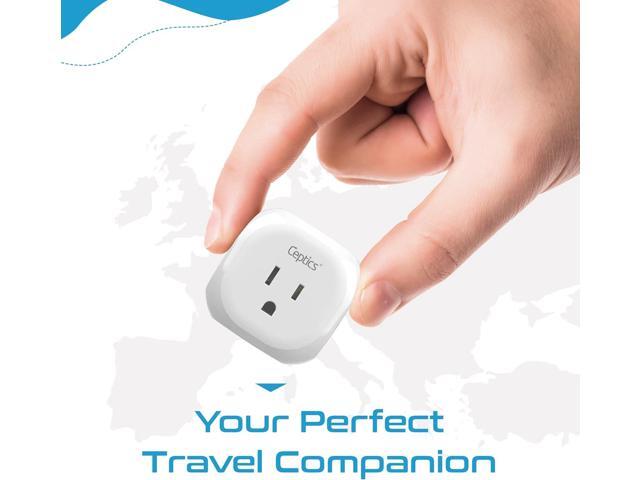 Ceptics Australia, China Travel Adapter - 5 Input with 20W PD-QC 3.1A Dual USB-C and USB - Ultra Compact - Light Weight - USA to Any Type I...