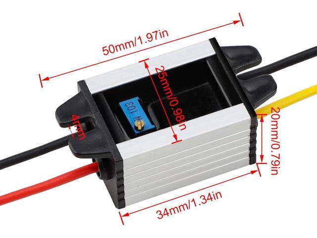 DROK 5V DC Converter, 2pcs Waterproof DC Buck Converter 8V-22V 12 V Step Down to 3V-15V 6V 9V 3A Adjustable Power Supply Voltage Regulator Module