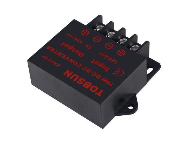 2 Pack DC Converter Step Down Regulator DC 12V 24V to DC 5V 15A 75W Regulated Power Supplies Transformer Converter