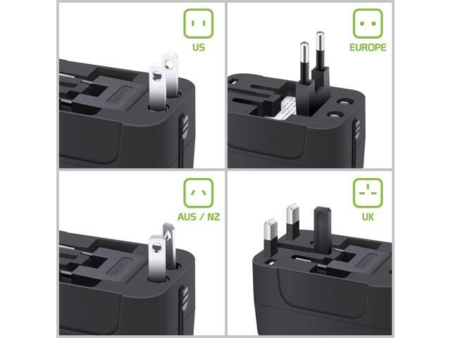 Portable Worldwide Universal Power Adapter Converter All in One International Wall Charger Plug for Wall Plug Input in USA EU UK France Italy...