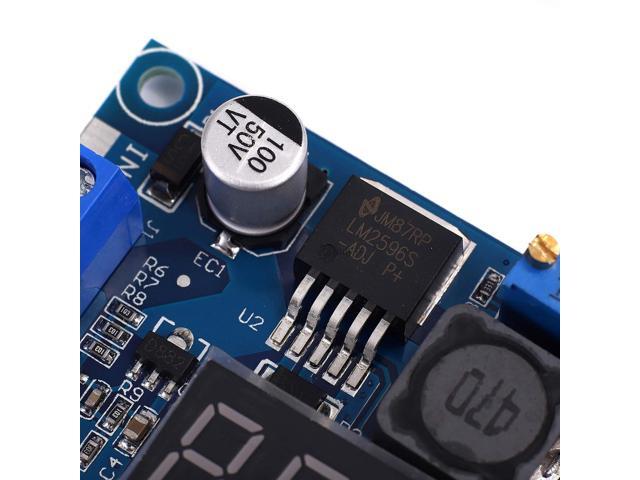 Teyleten Robot LM2596S LM2596 with LED Display Voltmeter Buck Converter DC-DC 4.0-40V to 1.25-37V 2A Voltage Adjustable Board Step Down Module...