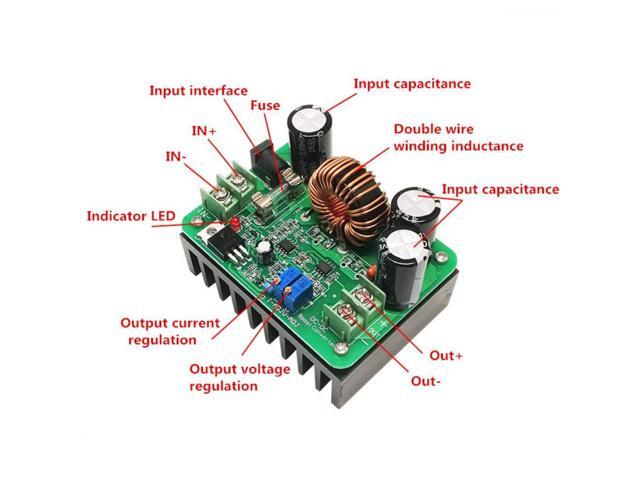 600W High Power DC to DC Boost Converter - 12-60V to 12-80V Boost Module Board Step-up Transformer