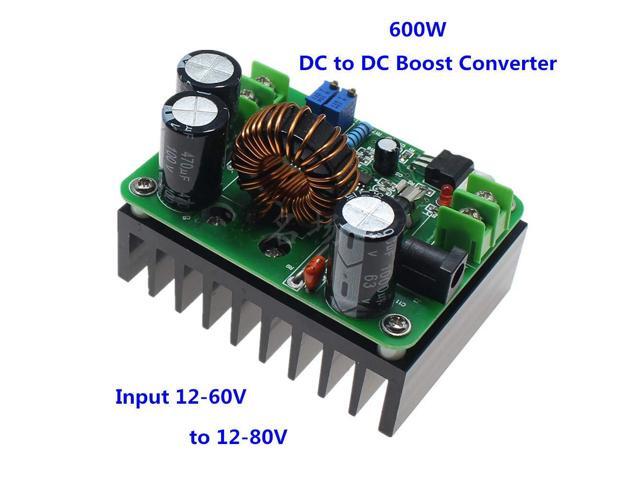 600W High Power DC to DC Boost Converter - 12-60V to 12-80V Boost Module Board Step-up Transformer
