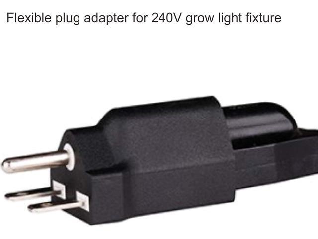 BloomGrow 4 PCS 120V to 240V Black Plug Adapter, 5-15P to 6-15R, NEMA Converter (4 PCS)