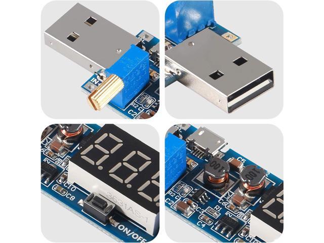 6pcs USB Buck Boost Converter 3.5V-12V to 1.2V-24V DC-DC Step Up Step Down Power Supply Module Voltage Regulator 5V to 3.3V 9V 12V 18V 24V