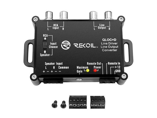 Recoil LOCD Active 2-Channel Line Output Converter Line Driver 2-in-1, 10V Line Output Signal with Auto Sense Remote Turn-on
