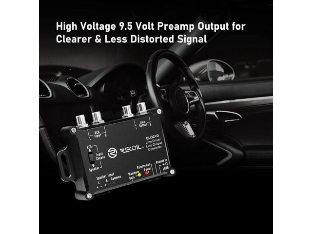 Recoil LOCD Active 2-Channel Line Output Converter Line Driver 2-in-1, 10V Line Output Signal with Auto Sense Remote Turn-on