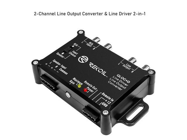 Recoil LOCD Active 2-Channel Line Output Converter Line Driver 2-in-1, 10V Line Output Signal with Auto Sense Remote Turn-on