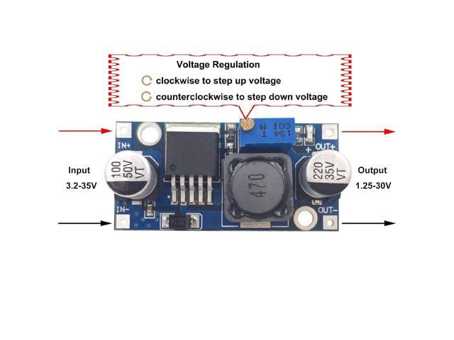 Valefod 10 Pack DC to DC High Efficiency Voltage Regulator 3.2-35V to 1.25-30V Buck Converter DIY Power Supply Step-Down Module