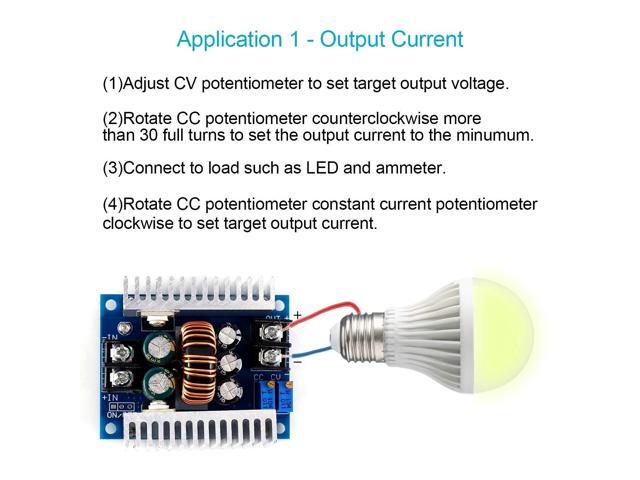 20A Power Supply Module DC-DC 6V-40V to 1.2V-35V Step Down Buck Converter Adjustable Buck Adapter CVCC Constant Voltage Constant Current Converter...