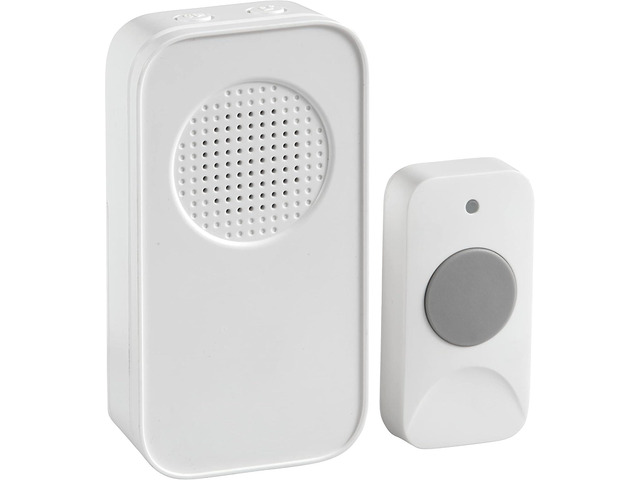 Newhouse Hardware WCMB White Battery-Powered Wireless Door Chime Kit Battery-Operated Doorbell Chime Ring Doorbell for Classroom, Home, and...