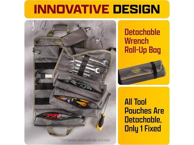 The Ryker PRO Official Roll Up Tool Bag Organizer Gifts for Dad. Motorcycle Tool Bag Organizer for Mechanic & Tools Storage Toolbag Tools Bags Mens...