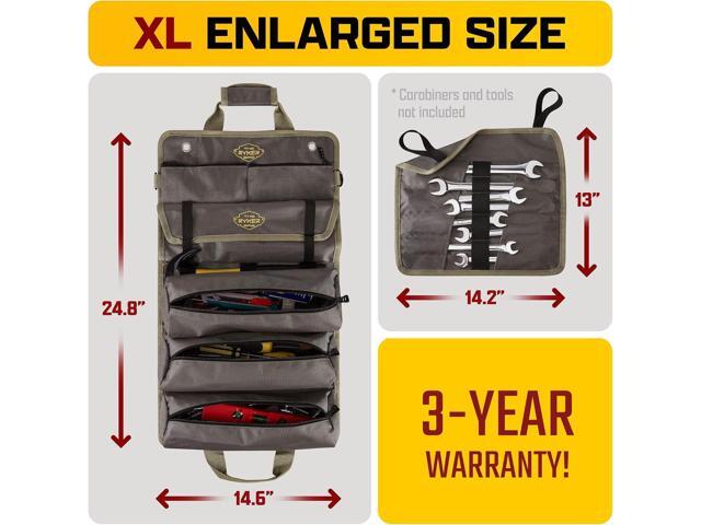 The Ryker PRO Official Roll Up Tool Bag Organizer Gifts for Dad. Motorcycle Tool Bag Organizer for Mechanic & Tools Storage Toolbag Tools Bags Mens...