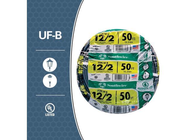 Southwire 13055922 12/2WG UF Wire 50-Foot, Copper