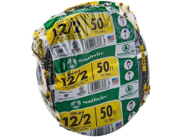 Southwire 13055922 12/2WG UF Wire 50-Foot, Copper