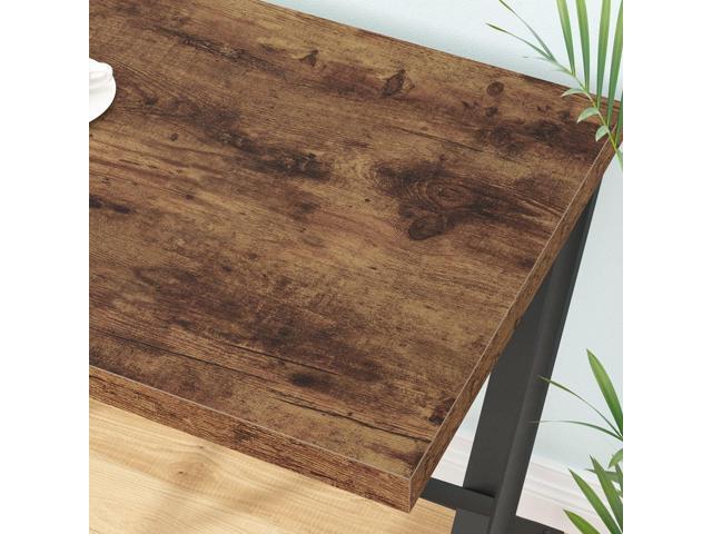 LVB Rustic Wood Computer Desk, Metal Home Executive Office Desk, Industrial Large Gaming Writing Desk with Storage, Wooden Student Study Computer...