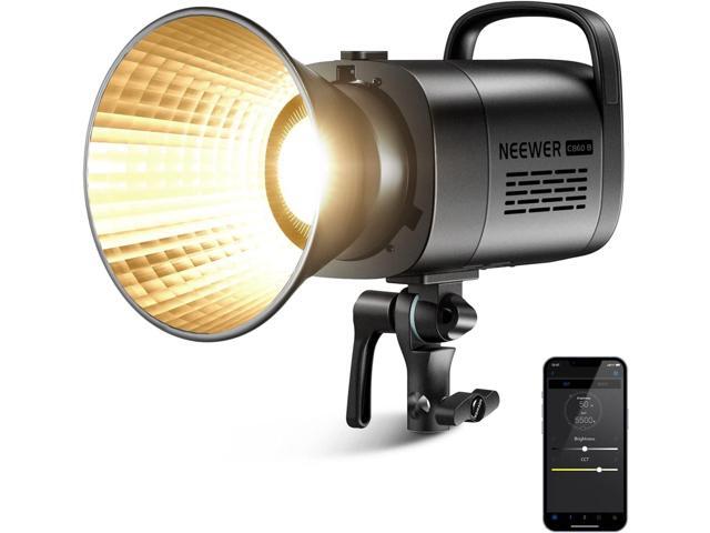 NEEWER CB60B 70W LED Video Light with 2.4G & APP Control, COB Bi Color 2700K-6500K 34000Lux at 1m/CCT CRI97+/12 Scenes/Bowens Mount, Bluetooth, with...
