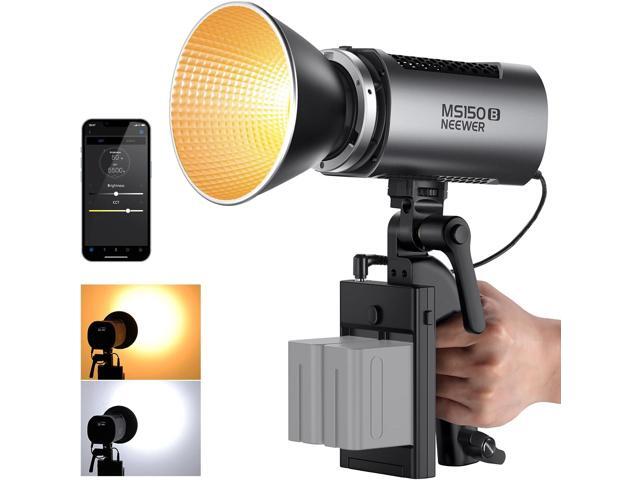 NEEWER MS150B 130W Bi Color LED Video Light, Mini COB Portable Photography Lighting with App Control,2.4G Mode, Bowens Mount Continuous Output...