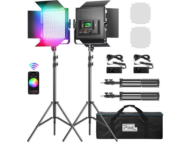 Pixel K80 Photography Lighting with APP Control, 2600K-10000K CRI 97+ RGB Led Video Light Panel, 9 Applicable Scenes Lighting for...