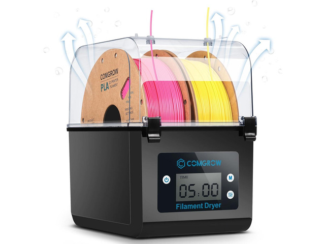 Comgrow 3D Printer Filament Dryer Box, Comgrow 3D Filament Storages, Keeping Filaments Dry During 3D Printing, Compatible with 1.75mm/2.85mm PLA...