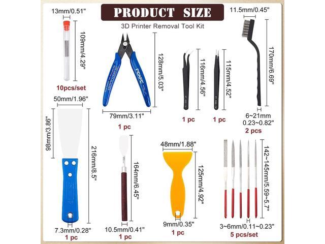 OLYCRAFT 23PCS 3D Printer Tool 3D Printer Nozzle Cleaning Tool Removal Tool Kit Includes Putty Knife, Wire Brush, Wire Flush Cutter, Scraper Knife,...